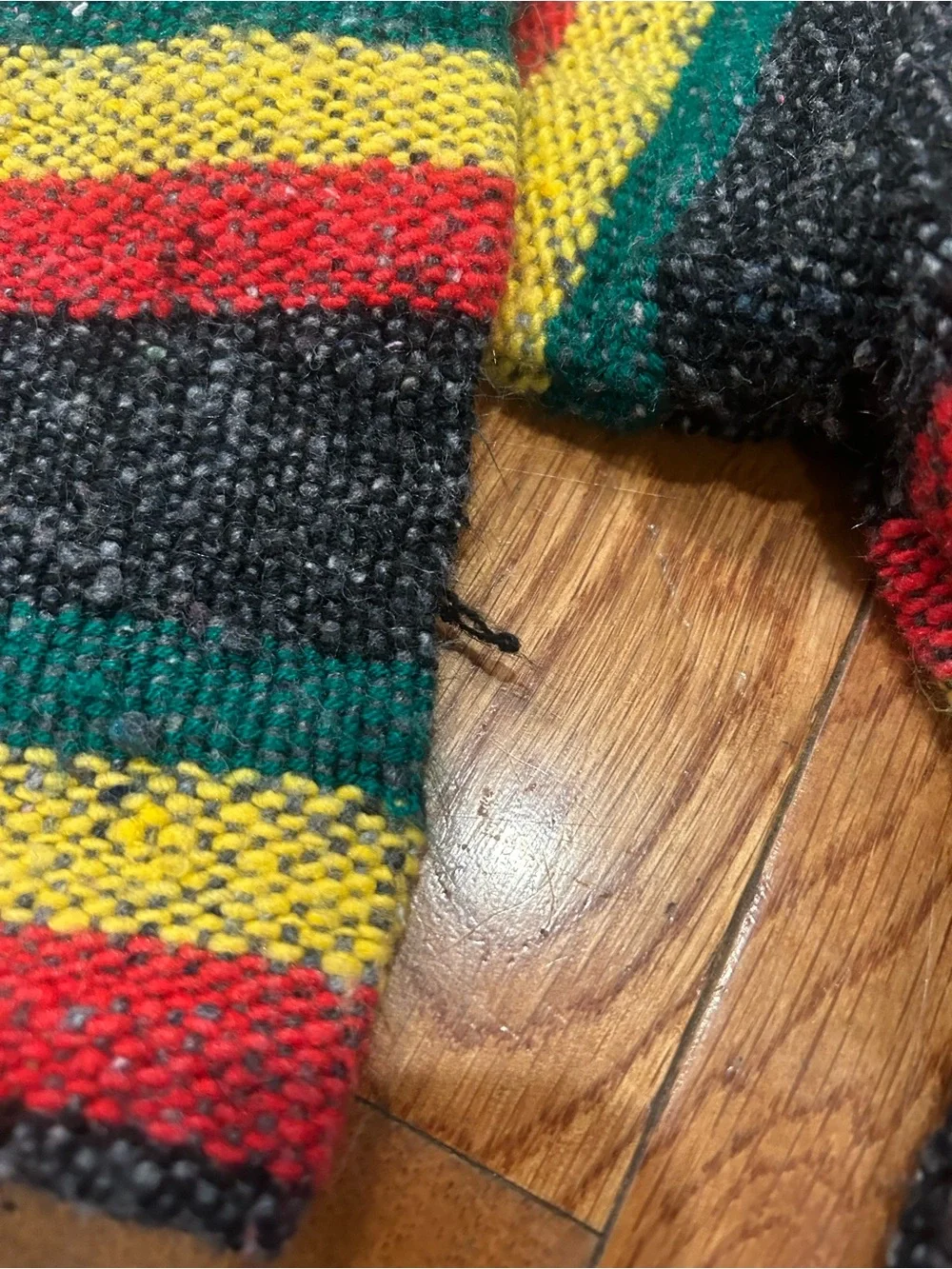 Yarima Baja Hoodie XL Rasta Stripe Pullover Eco-Friendly Recycled Cotton